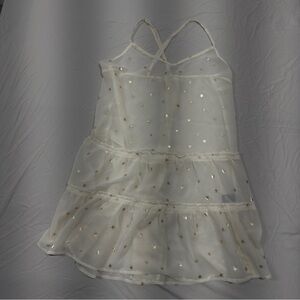 Aerie Gold Star Sheer Dress Cover Up, Medium, Festival Outfit, Beachwear